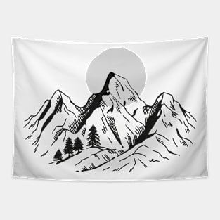 Mountain Monochrome Tapestry