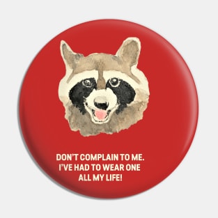 Raccoon and Covid Mask Pin
