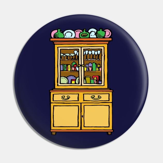 Kitchen cupboards, simple illustration, decor Pin by VincentRussellArt