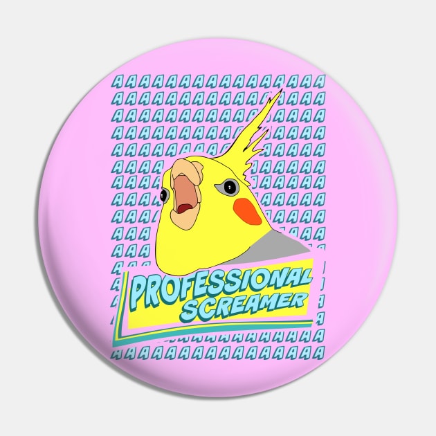 professional screamer - cockatiel Pin by FandomizedRose