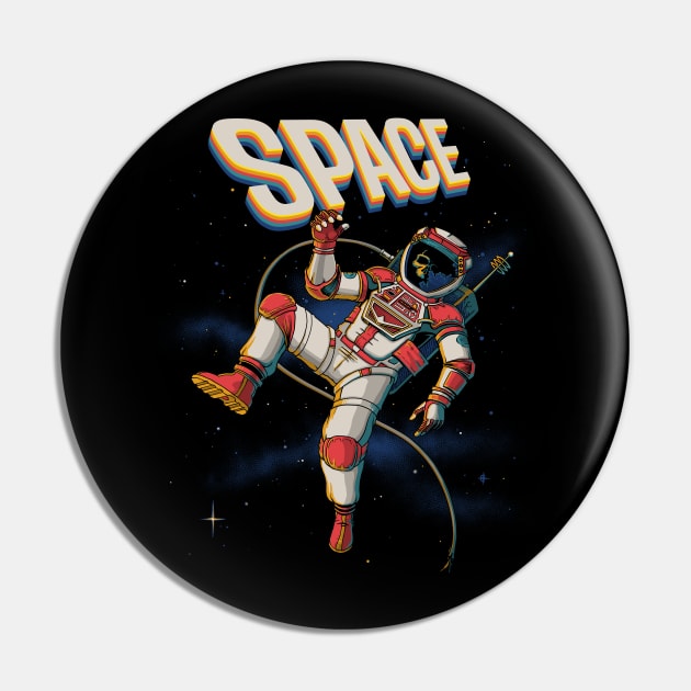 Space Retro Future - Retrofuturism Pulp Magazine Art Pin by Brick Idea Entertainment