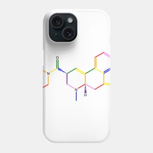 LSD Rainbow Molecule Chemistry Phone Case