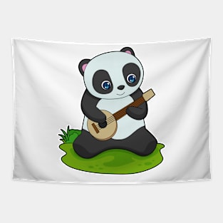 Panda Musician Guitar Music Tapestry