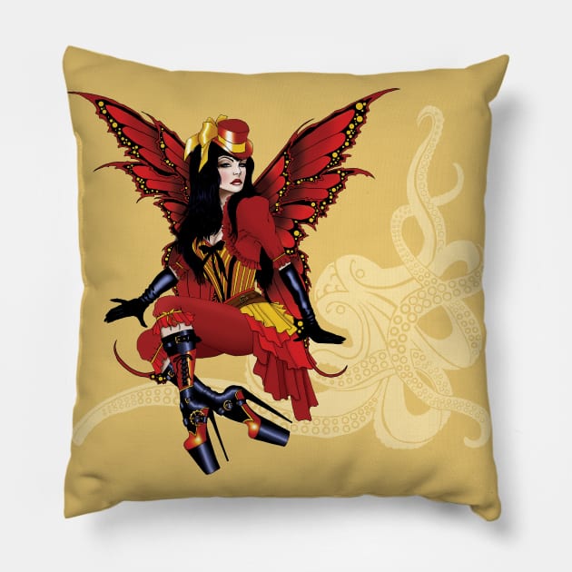 Victoria Steampunk Fairy Pillow by tigressdragon