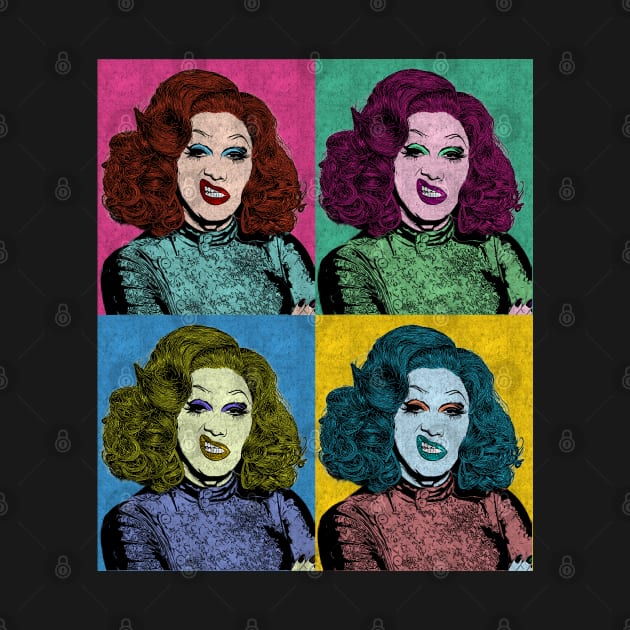 Jinkx Monsoon Chritmas Holiday 80s Pop Art Style by ArtGaul