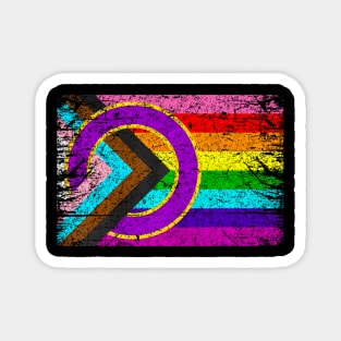 Intersex Inclusive Progress Pride Flag  LGBT Progress Magnet