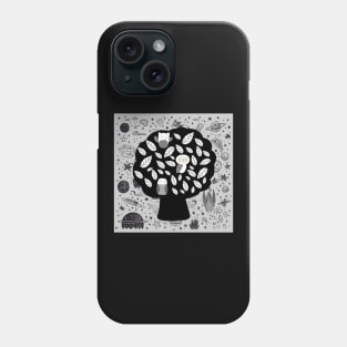 night sky and owl Phone Case