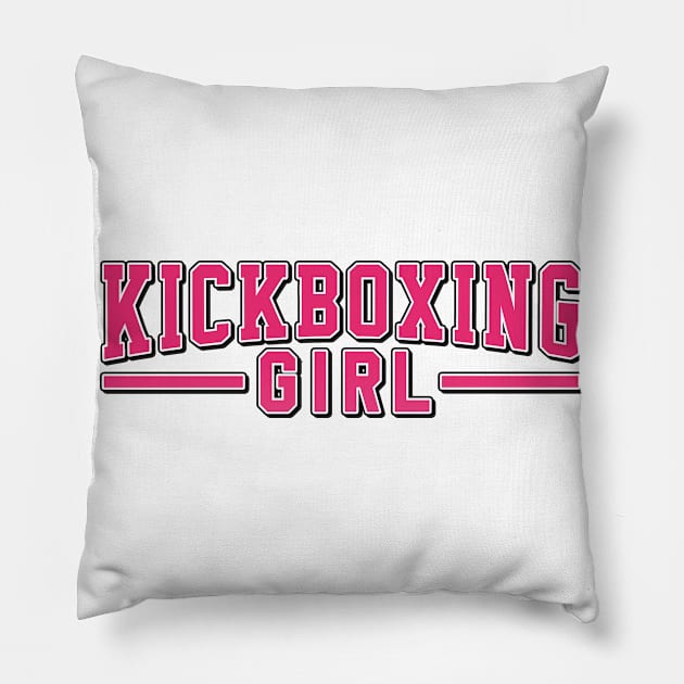 Kickboxing girl. Perfect present for mother dad friend him or her Pillow by SerenityByAlex