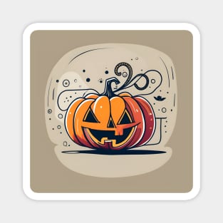 orange pumpkin halloween Magnet