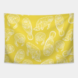 Manatee Pattern - Illuminating Yellow Tapestry