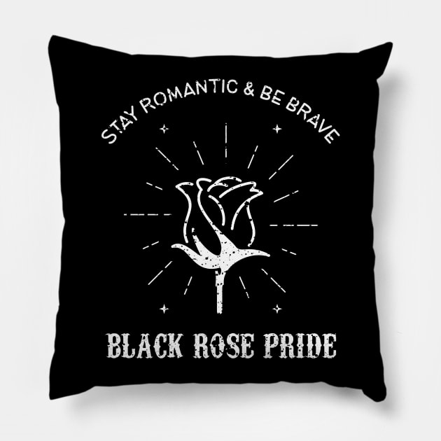 Black Rose Pride Pillow by VEKTORKITA