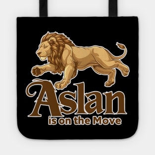 Aslan the Lion is on the Move Tote