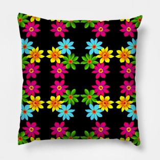 colorful flowers pattern Pillow