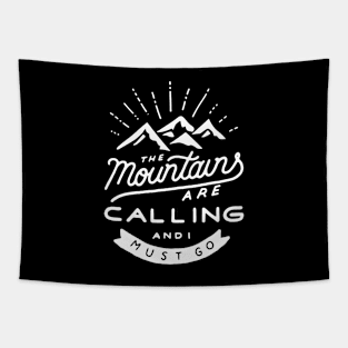 The Mountains Are Calling - Hiking Tapestry