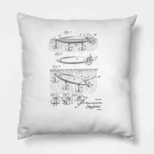 FISHING LURE VINTAGE PATENT DRAWING Pillow