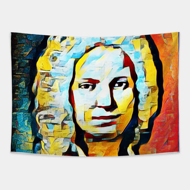 Antonio Vivaldi Abstract Portrait | Antonio Vivaldi Artwork 2 Tapestry by JustLit