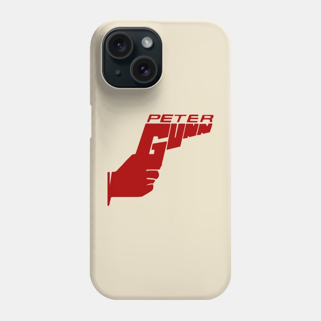 Peter Gunn - Gun Logo - 50s Tv Show Phone Case by wildzerouk