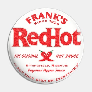 Frank's Red Hot Sauce Worn Lts Pin