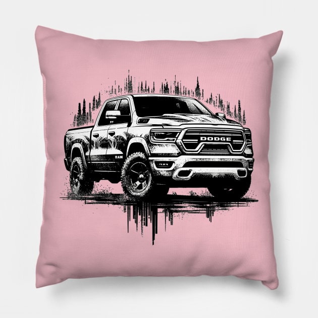 Dodge Ram 1500 Pillow by Vehicles-Art