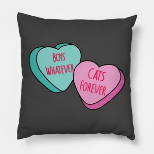 Boys whatever, Cats forever Pillow