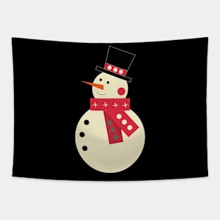 Snowman merry christmas Tapestry