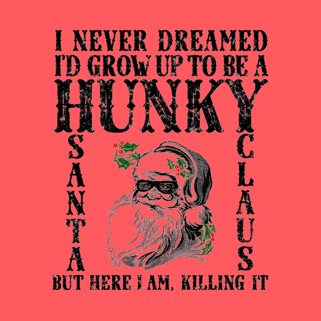 Funny Retro Santa Claus, Sarcastic Christmas Pun by SilverLake