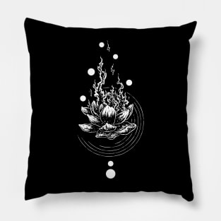 Lotus on fire Pillow