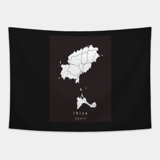 Ibiza Spain Island Map Tapestry