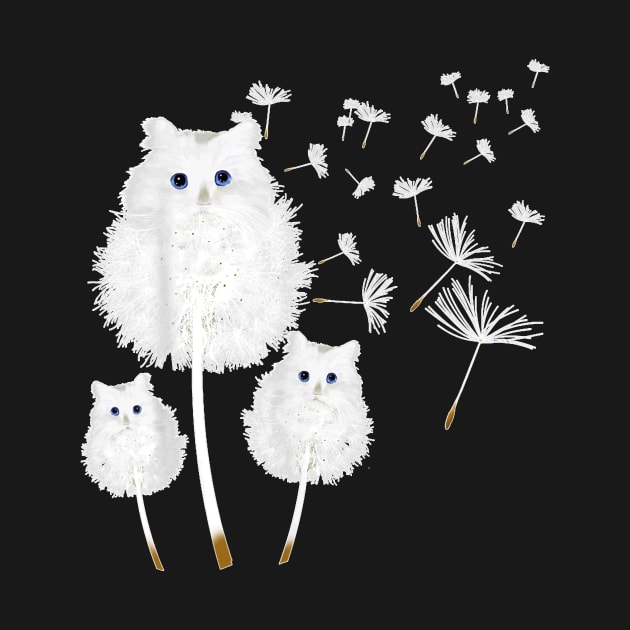 Cat Dandelion Flower Cat Lover Gift by Peter Smith