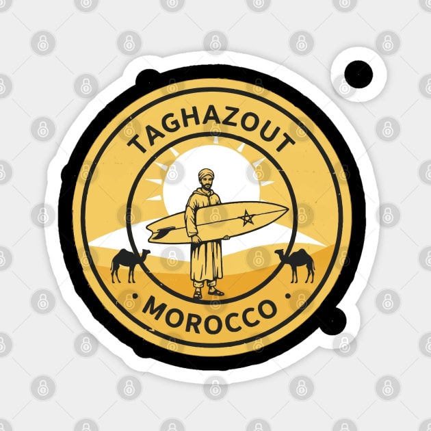 Surf Taghazout in Morocco Magnet by xtrahand