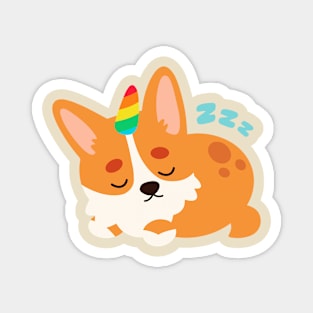 Cute Corgi Sleeping Magnet