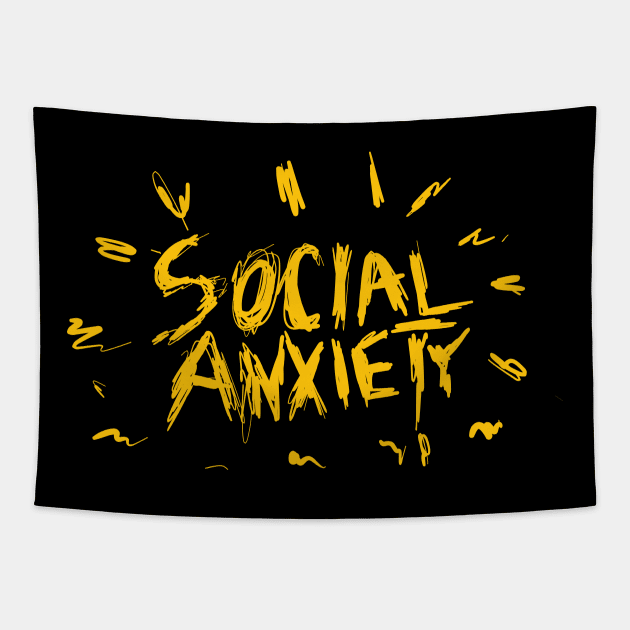 The Terror of Social Anxiety Tapestry by Commykaze