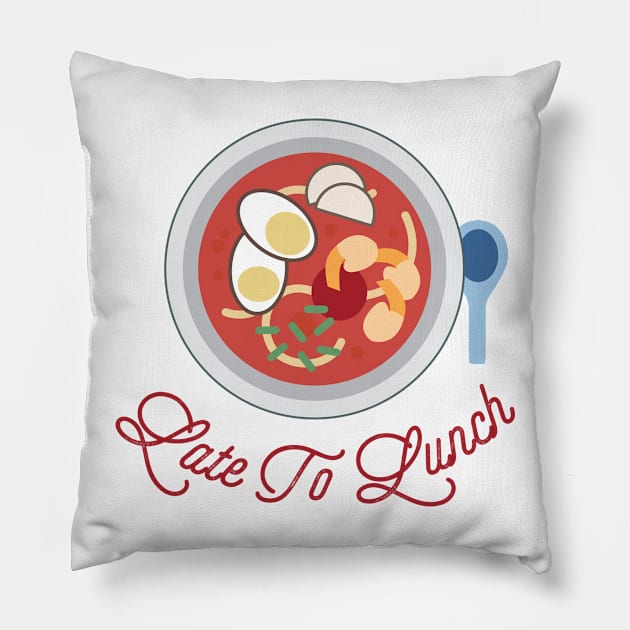 Late to lunch Pillow by KMLdesign