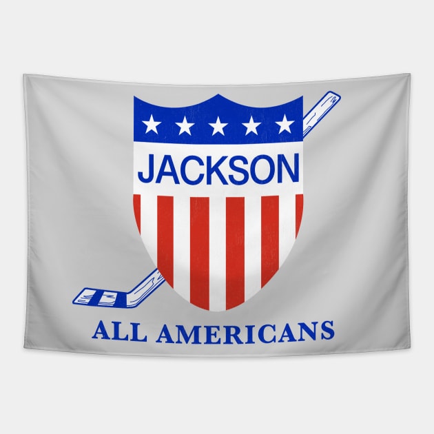 Defunct Jackson All-Americans Hockey Tapestry by LocalZonly