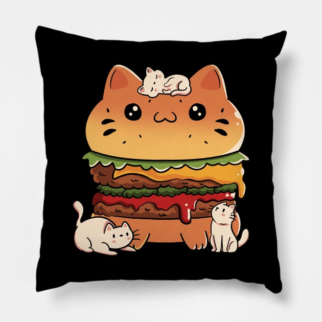 Catnivore Diet Funny Cat by Tobe Fonseca Pillow by Tobe_Fonseca