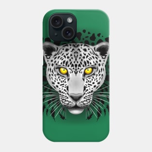 Snow Leopard with Yellow Eyes Phone Case
