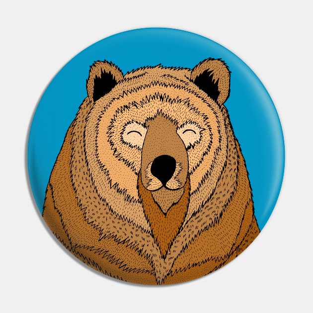 The happy bear Pin by Swadeillustrations