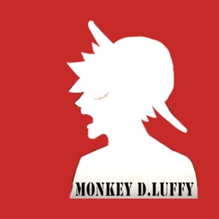 luffy white shilloutte T-Shirt