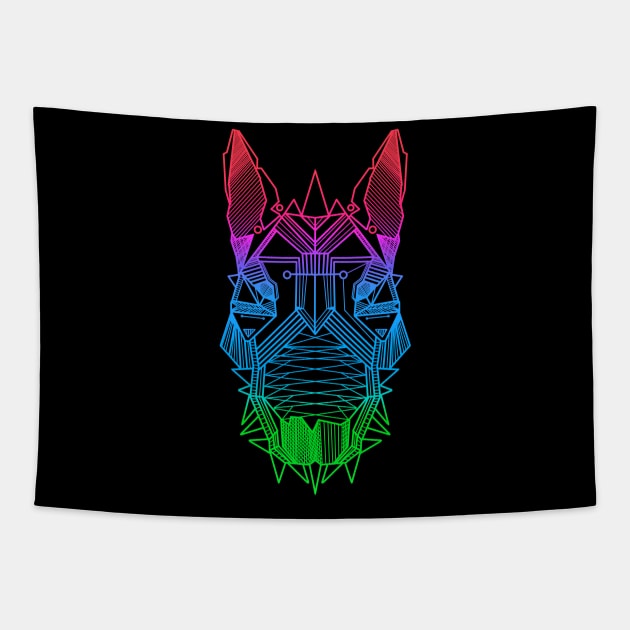 Digital Bull Terrier Tapestry by Logard