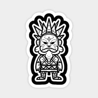 Cute Little Tribal Indian Chief King Magnet