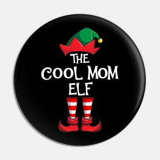 Cool Mom Elf Matching Family Christmas Pin