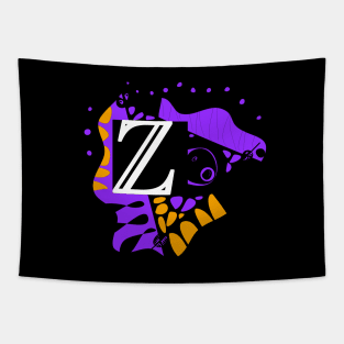 Mazipoodles Bird’s Nest - Personalized Initial Letter Z Tapestry