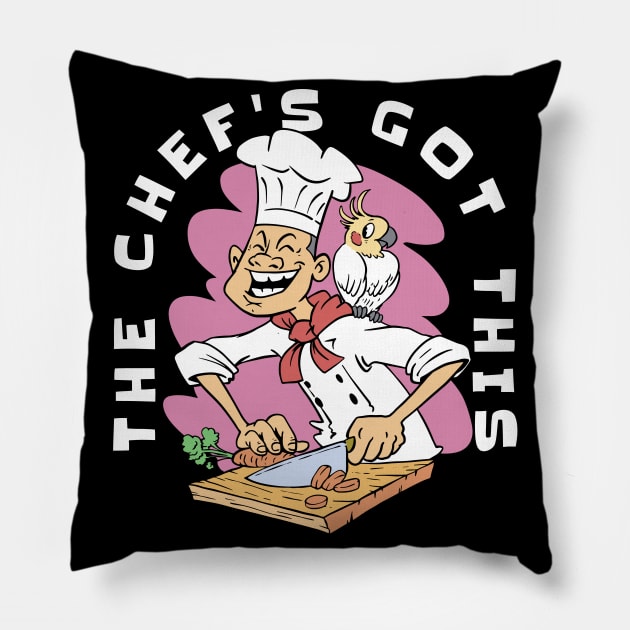 Chef's Buddy: Culinary Cockatiel Pillow by Life2LiveDesign