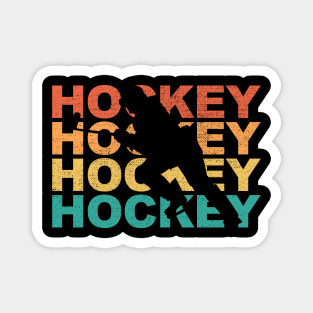 Retro Hockey Gift For Hockey Players Magnet