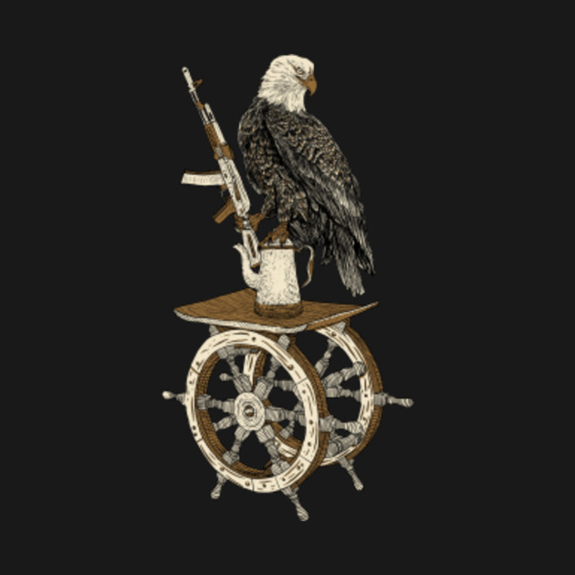 Discover eagle and gun - Eagle - T-Shirt