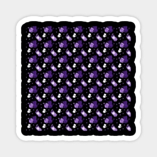 Purple Kitty Love Cats Design by Cheeky Witch Magnet