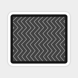 Abstract zigzag - gray and white. Magnet