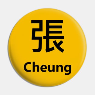 Chinese Surname Cheung 張 Pin