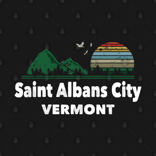 Mountain Sunset Flying Birds Outdoor Saint Albans City Vermont by greenrepublicmerch