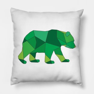 Wildlife green bear Pillow